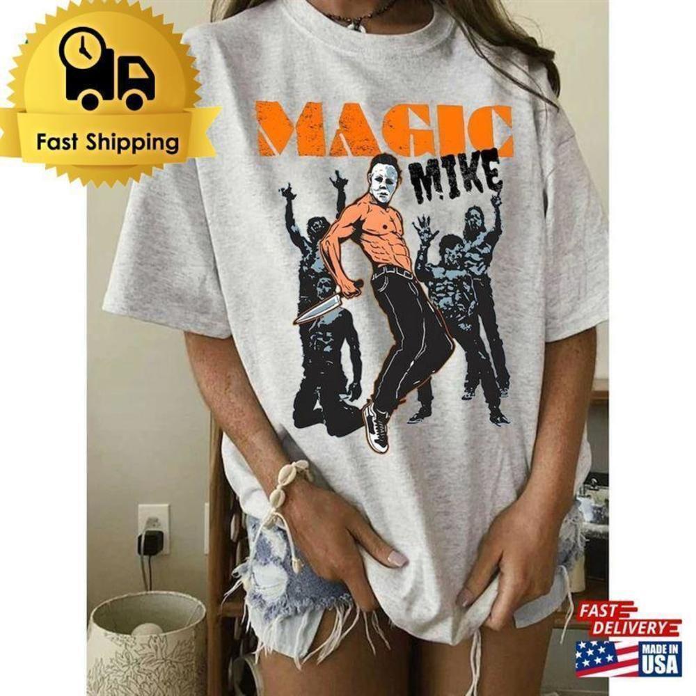 Magic Mike Halloween 2023 Michael Myers Horror Movie Party T-Shirt